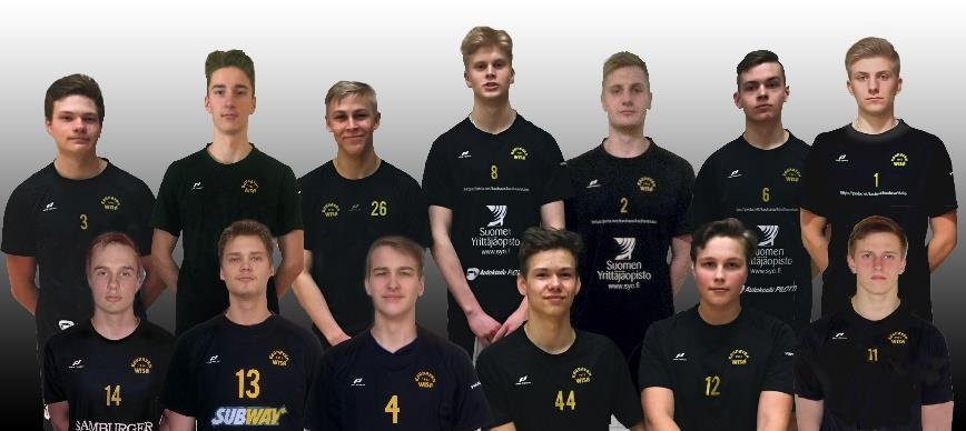 Kauhavan Wisa 1 Antti Lahti 1999 193 KT 2 Jami Hyöty 1999 187 P 3 Topi Kankaansyrjä 2000 180 KT/YP 4 Anton Välimaa 1999 189 P 6 Eero