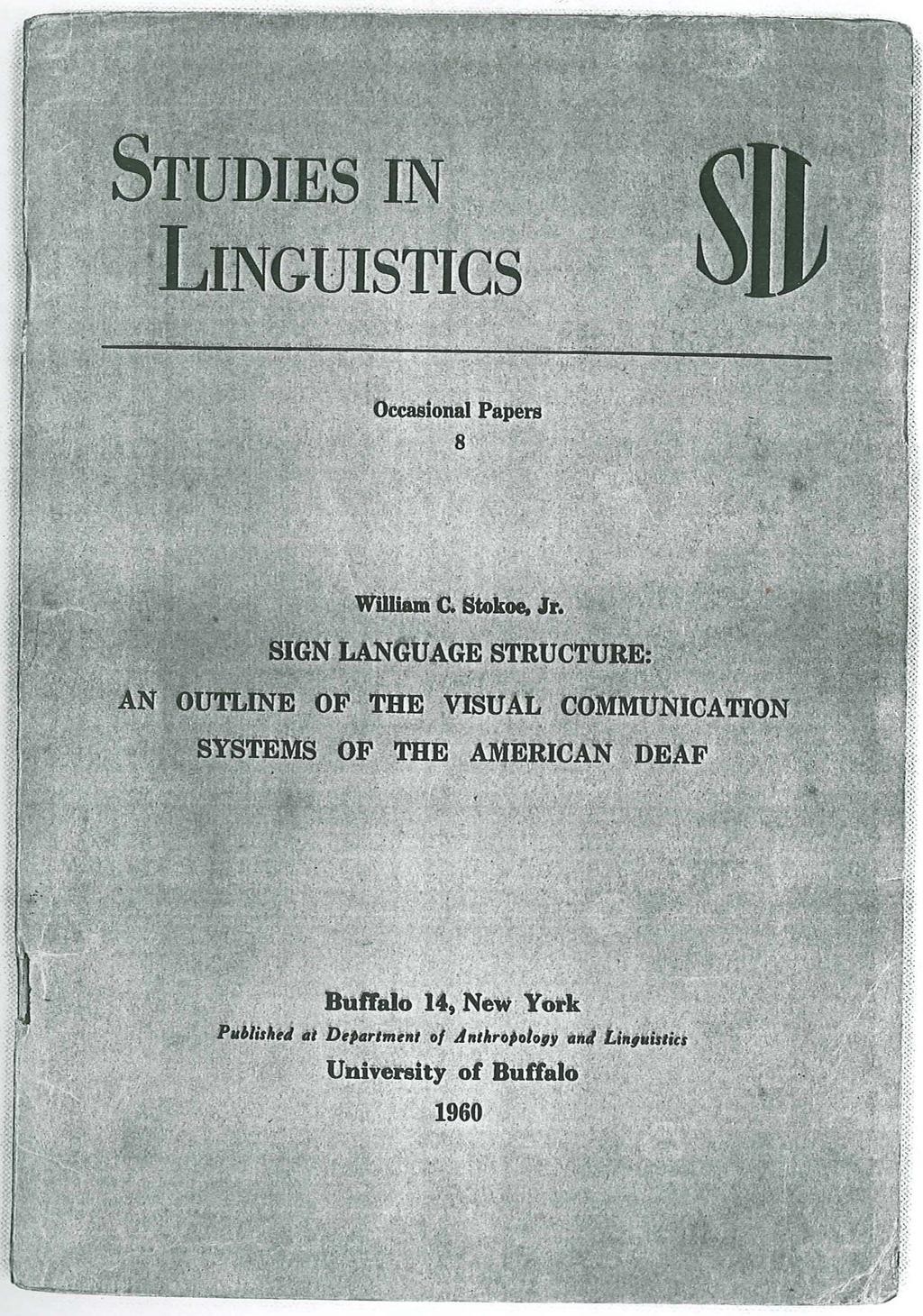 Stokoe (1960: 41) A tab is that aspect of the unanalyzed visual complex called the sign which by proximity to a part of the signer's body, by posiqon in space, or by conﬁguraqon of the non- moving