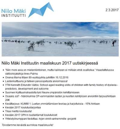 NMI:n uutiskirje Tilaa uutiskirje: http://koulutus.nmi.