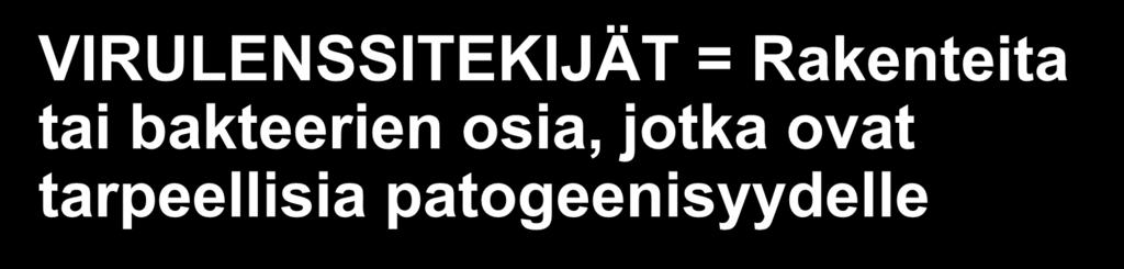 VIRULENSSITEKIJÄT = Rakenteita