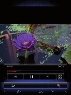 VIDEO (2/2) Landscapes Kirkkaus Voit säätää näytön kirkkautta videon toiston aikana painamalla Kirkkaus. Ohjauspalkki tulee näkyviin, jotta voit tehdä säädön.