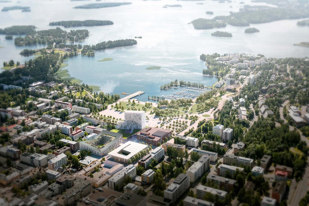 Taidelukio Lumi n rakennus on hilamainen, huokoinen rakennus, jonka esiintymisja harjoitus lat avautuvat näkyviksi ulospäin.