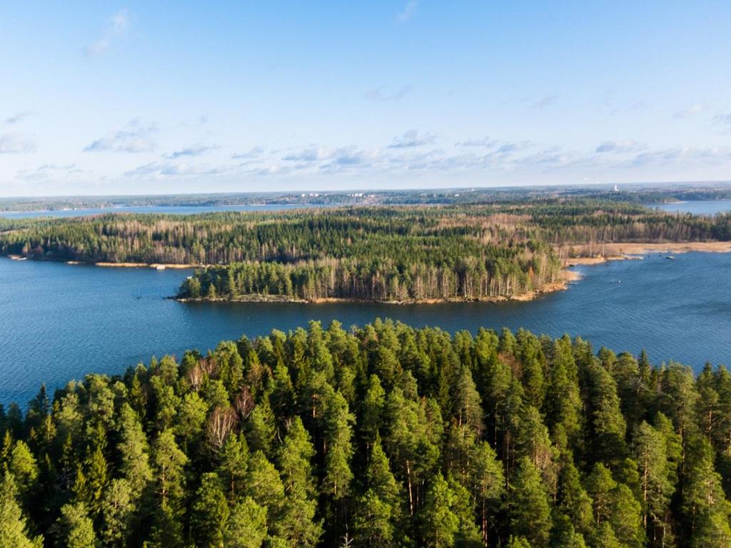 Sittemmin näkymät harjulta Saimaalle ovat umpeutuneet.