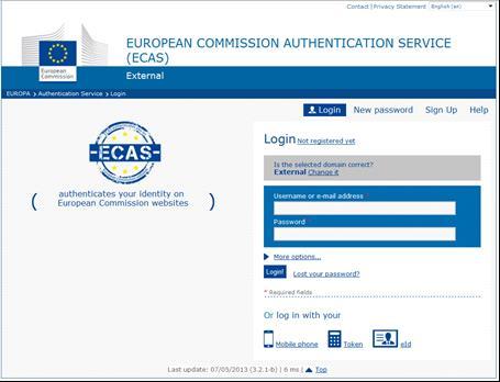 ECAS, the European Commission Authentication