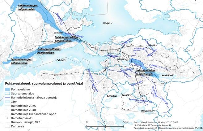 suurimmat käytönaikaiset muutokset kohdistuvat uoman ylityskohtiin. Raitiotie kulkee Vuohenojan ja Mutaojan yli siten, että nykyisiä rumpurakenteita tulee jatkaa.