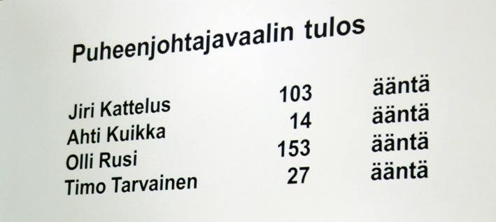 Puheenjohtaja Juha Hämäläinen oli liiton 50 v juhlassa 2014 Hämeenlinnassa ilmoittanut, ettei enää seuraavalle kaudelle jatka, joten isoimpana asiana tulisi olemaan uuden puheenjohtajan valinta.