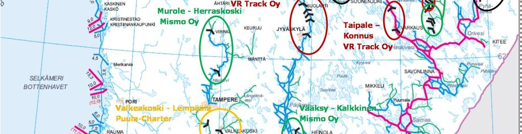 Liikenneviraston omistuksessa on 41 sulkukanavaa. Kanavien hoitoon ja käyttöön käytetään vuosittain 5,3 milj. ja peruskorjaukseen 2,5 milj.