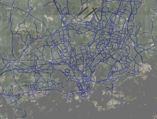 21 Kuva 14. Helsingin seudun liikenneverkko [23] Lähtötietoaineiston tarkkuudesta riippuu lopputuloksen tarkkuus.