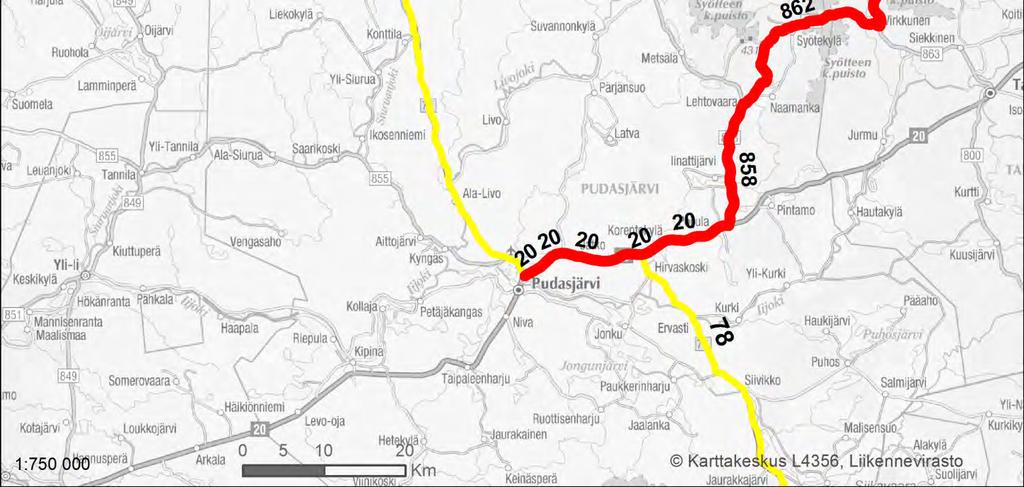 pituus 263,4 km Viivytys : > 75 min Varareittiluokka: 1 Reitin kautta etelään