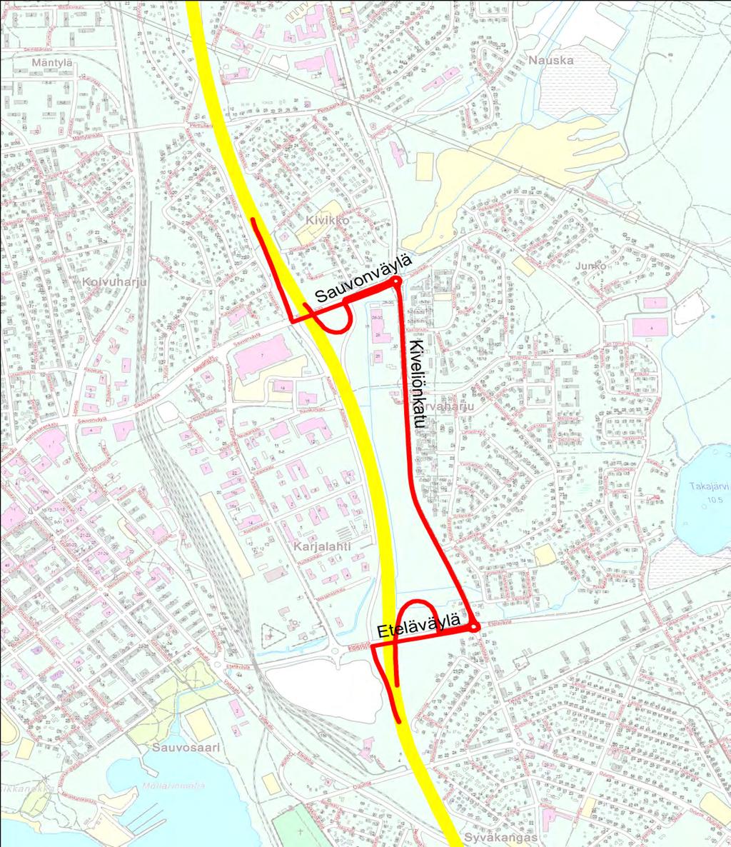 Liite 6 Varareittien liikenteenohjauskuvat Valtatie 4 Kemin kohdalla OHJAUS, LIITE 8 OHJAUS, LIITE 8 VARAREITTI : 4Kemi15 ETELÄNVÄYLÄ (36) -