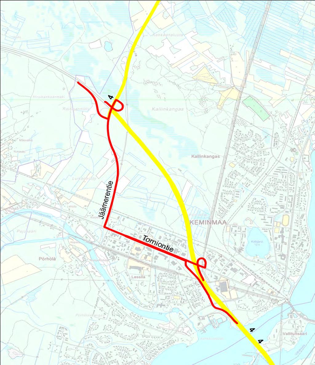 Varareittien liikenteenohjauskuvat Valtatie 4 Kemin kohdalla Liite 6 OHJAUS, LIITE 8 SULJE RAMPPI SULJE RAMPPI OHJAUS, LIITE 8 VARAREITTI : 4Kemi24