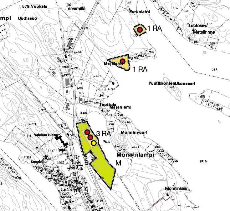 Savonlinnan kaupunki 7(10) Osalla kiinteistöjä 740-579-4-414 ja 740-579-11-20 on voimassa Savonrannan rantayleiskaavan muutos, joka on hyväksytty 26.9.2011.