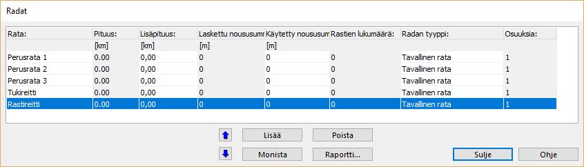 Radalle annetaan nimi.