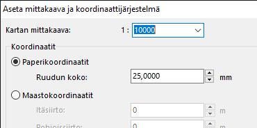 Mittakaava Tarkista uuden tiedoston asetukset Jotta ratamerkinnät olisivat oikean kokoiset ja ratojen pituudet tulisivat oikein mitattua, rata- ja