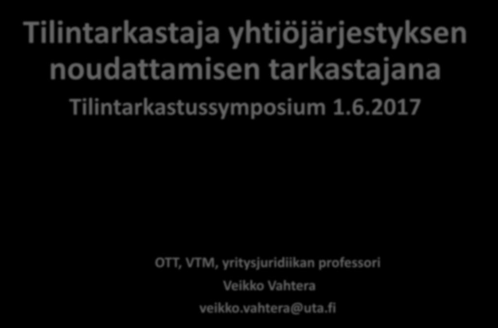 Tilintarkastaja yhtiöjärjestyksen