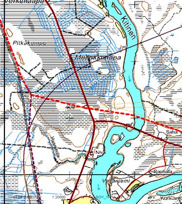 33 Pelkosenniemellä uuden voimajohdon sekä nykyisten voimajohtojen erkaantumispaikassa ennen Kitisen ylitystä Soklin kaivokselle suunnitellun 220 kv voimajohdon yhteydestä on mahdollista ottaa
