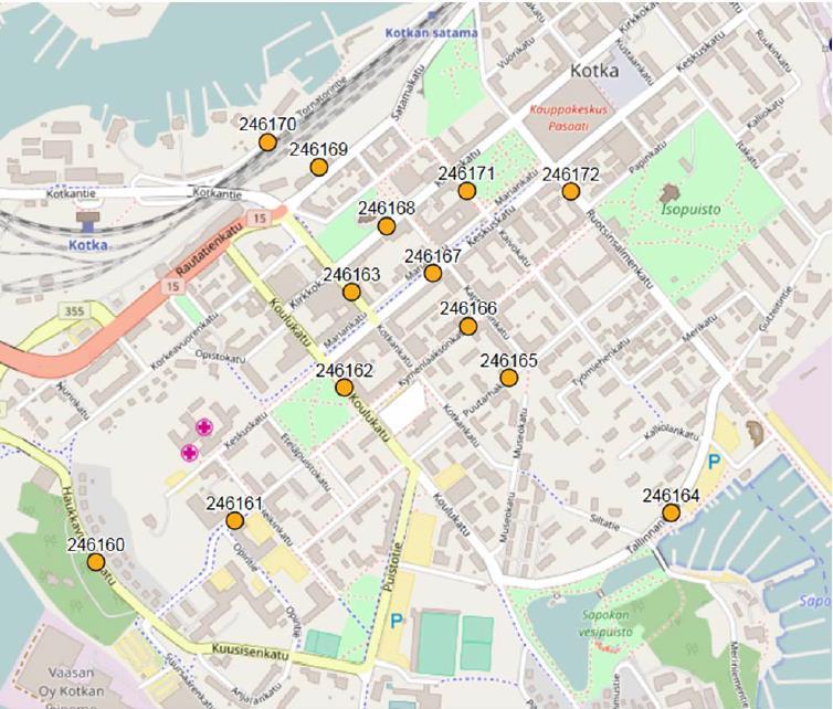 Kotkan keskustan liikennesuunnitelma 24 (60) Liikenne-ennusteen tarkentamiseen käytettiin ensisijaisesti ns.