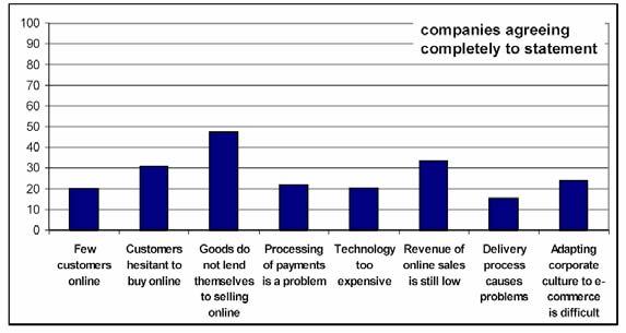 E-liiketoiminnan esteitä yritysten näkökulmasta (EU, 2002) European e-business Survey 2002