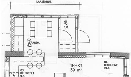 uudet seinät: lämpöhalk.harkko, tasoite, maalaus muuten: betoni, min.