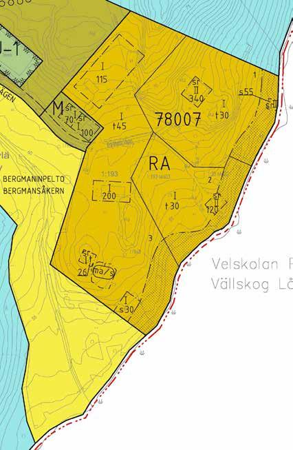 RANTA-ASEMAKAAVA Alueella on voimassa Velskolan Pitkäjärven eteläosan ranta-asemakaava, lainvoimainen 2.5.2014.