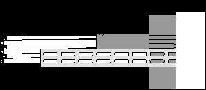 b) Palvelut kaapelitukiin (korit, tikapuut, levyt) läpivientitiivisteessä Palvelujen ja Hiltin palokatkotiilien CFS- BL (A) väliset aukot täytetään