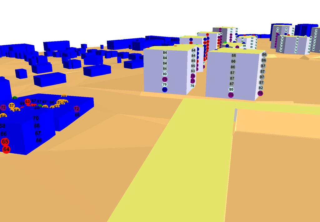 Äänitaso db(a) 95 < 90 < <= 95 85 < <= 90 80 < <= 85 75 < <= 80 70 < <= 75 65 < <= 70 60 < <= 65 55 < <= 60 50 < <= 55 Asemakaavan muutos Mölymäki KUOPIO