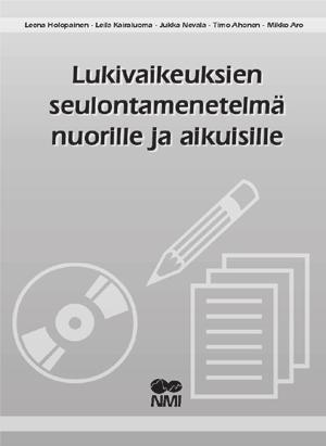 työväline opettajille, erityisopettajille, psykologeille ja muille lukivaikeuksien parissa työskenteleville. Testistö voidaan tehdä esim.