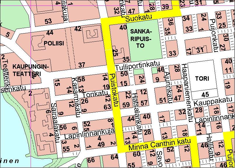 55 KASARMIPUISTO Osoite: Tulliportinkatu 37, KUOPIO Koordinaatit: 6976827:3534231 Mittausparametrit: O3, NO, NO2, PM10, PM2,5 Näytteenottokorkeus: 3-4 m maanpinnasta, 112 m merenpinnasta Ympäristö: