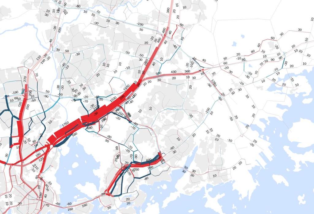 Päätelmät Yleiskaava-alueen kannalta kaupunkibulevardien merkitys jää varsin pieneksi.