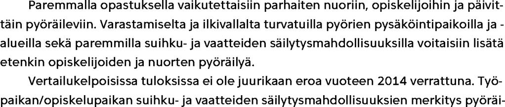 PARANNUKSET JOTKA SAISIVAT PYÖRÄILEMÄÄN ENEMMÄN ) Luettelen seuraavaksi pyöräilyyn liittyviä parannuksia.