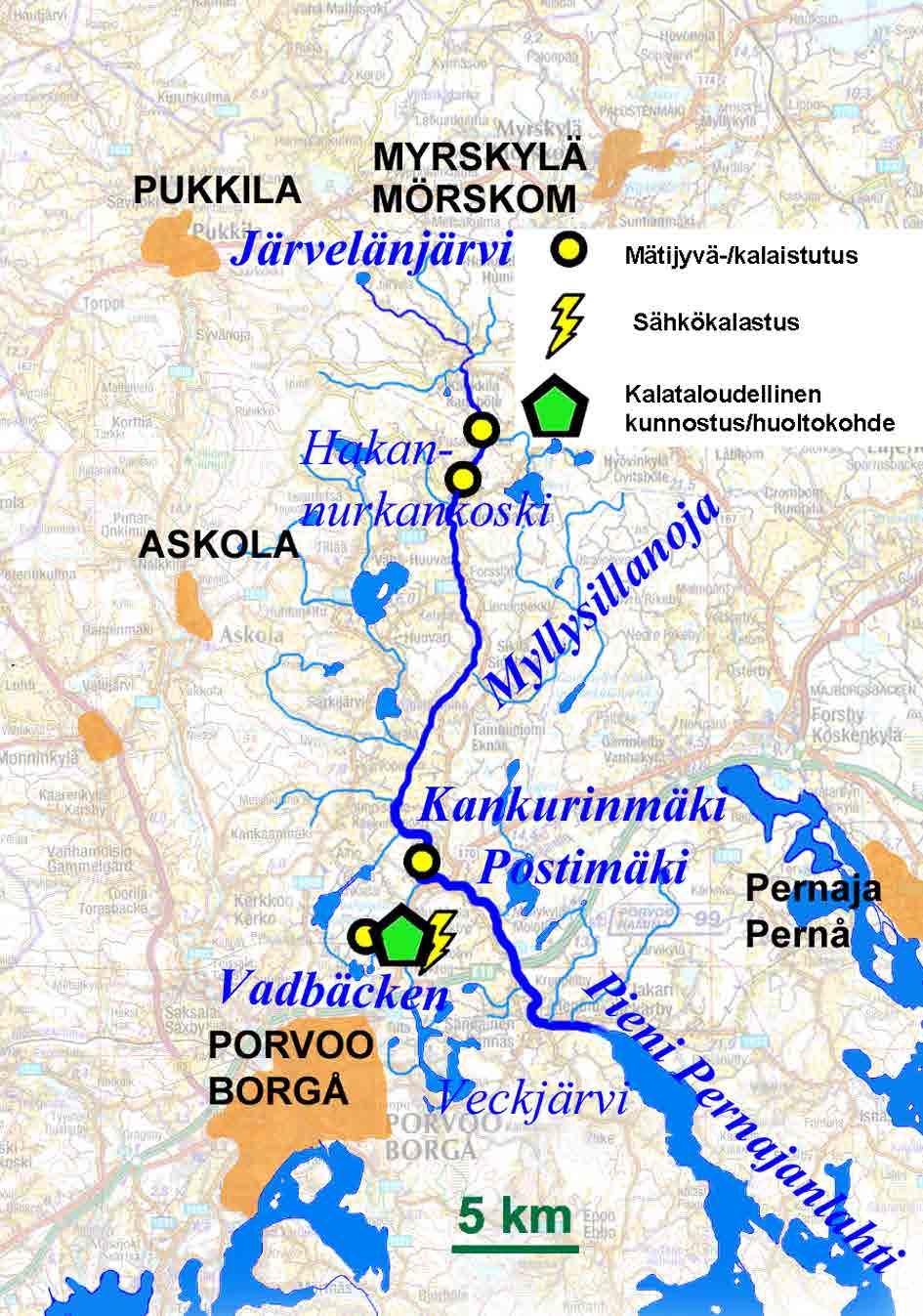 34 3.5 Ilolanjoki Ilolanjoki saa alkunsa pienestä Järvelänjärvestä Myrskylässä.