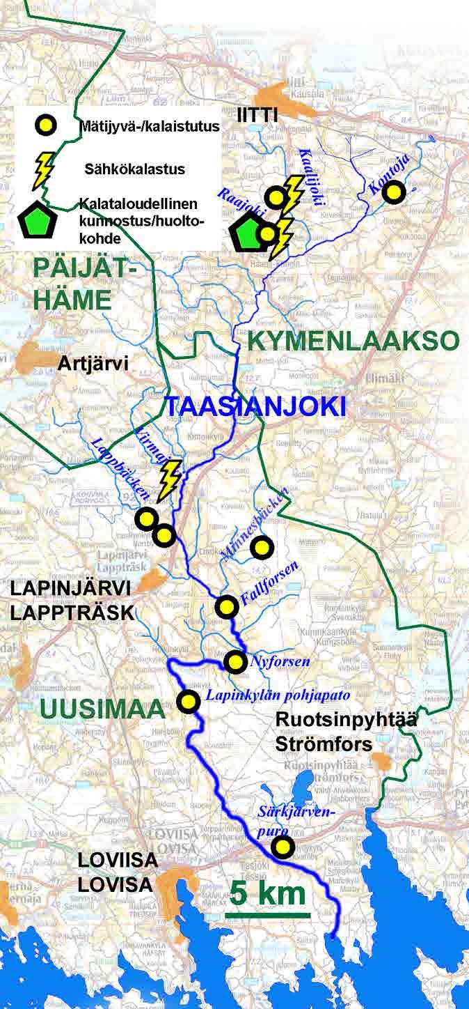 42 3.8 Taasianjoki Taasianjoen pituus on noin 80 km.