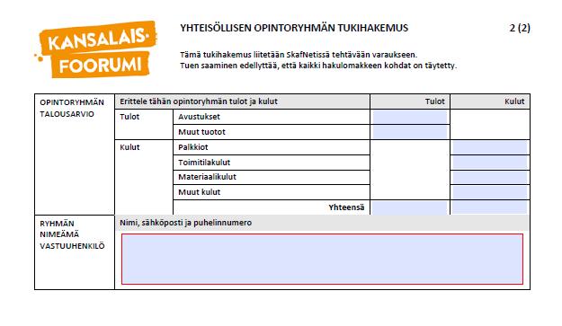 Voit valita joko Word- tai PDF -tiedostomuodon.