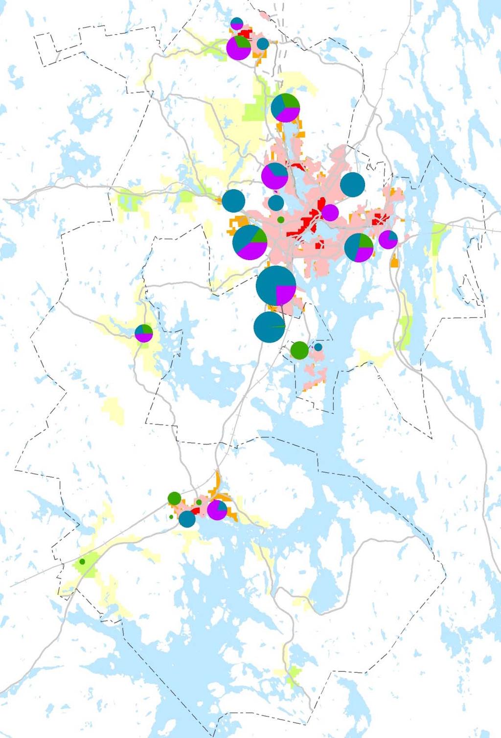 PETÄISPURO TUNNELINMÄKI LIINALAMPI Uudet pientaloalueet 2017 2027 TIKKALA SAVULAHTI I ja II RUOKE YLÄMÄYRÄMÄKI KIRKKOLAHTI KAURAMÄKI SÄÄKSVUORI ILONIEMI MATINMÄKI HAUKKARANNAN KOULUN ALUE KINKOVUORI