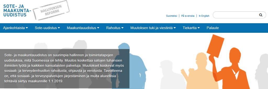 Maakuntauudistus verkossa Valtakunnallinen Alueuudistus.