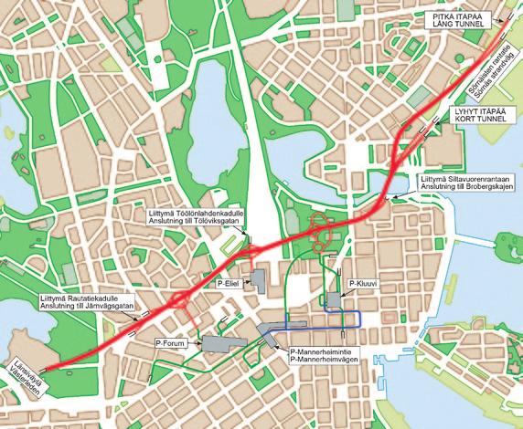 Keskustatunneli, Centrumtunneln behovsanalys beträffande banan och en utredning av dess genomförbarhet.