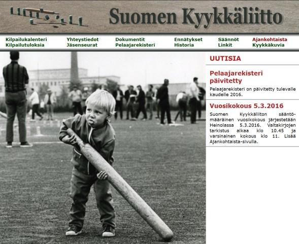 Nettisivut Suomen Kyykkäliiton netti-sivuilta löydät päivitetyn pelaajarekisterin, kilpailukalenterin,