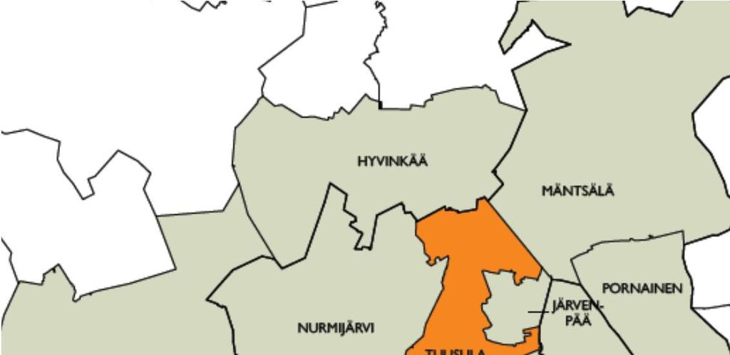 Tuusula Tuusula on kunta Uudenmaan maakunnassa Naapurikunnat: Hyvinkää,