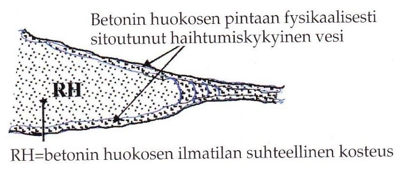 röivän ilmatilan suhteellinen kosteus on sama. Tätä tasapainotilaa kutsutaan hygroskooppiseksi tasapainoksi. (Merikallio 2002, 10.) 27 KUVIO 8.