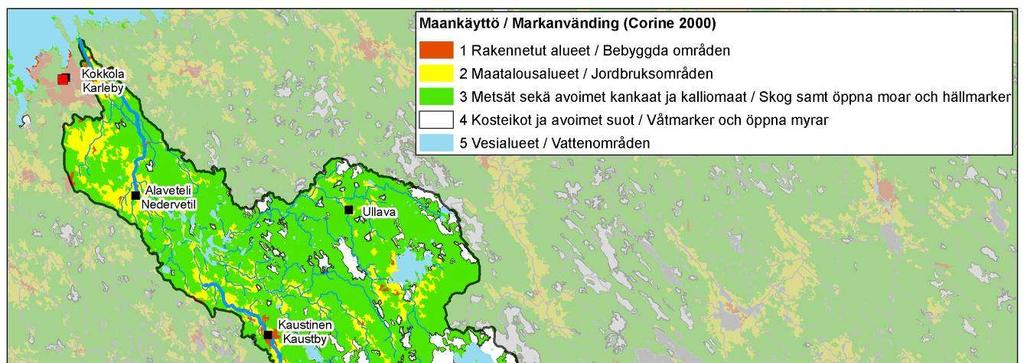 2.3 Maankäyttö ja luonnonsuojelu Perhonjoen valuma-alueesta noin 19 % on maatalousaluetta ja noin 61 % metsämaata.