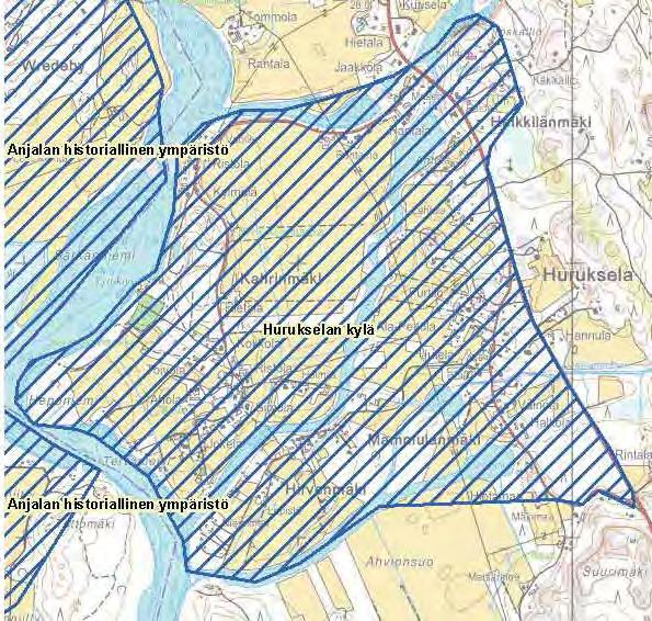 HURUKSELN KYLÄ VLUNNLLINEN RKY-LUE, KUVUS Hurukselan kylä Kuvaus Hurukselan topografia mijoen muinaisen suistoalueen saarilla on ainutlaatuinen ja kylän historiallinen rakenne on hyvin säilynyt.