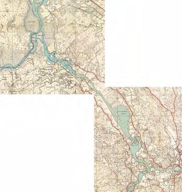 TOPOGRFIKRTT Topografikartta vuodelta 1946 kuvaa huomattavasti kuninkaan kartastoa läheisempää aikaa. Maiseman pääpiirteet ovat säilyneet.