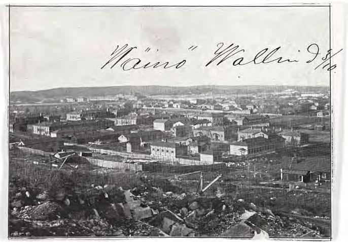 Näkymä Myllymäeltä kohti 7. Hämeenlinnan tarkk ampujapataljoona-aluetta.