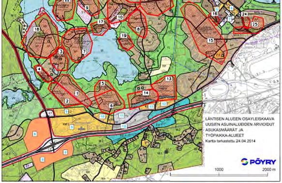 1 Osayleiskaava 2030: kaava-alueet