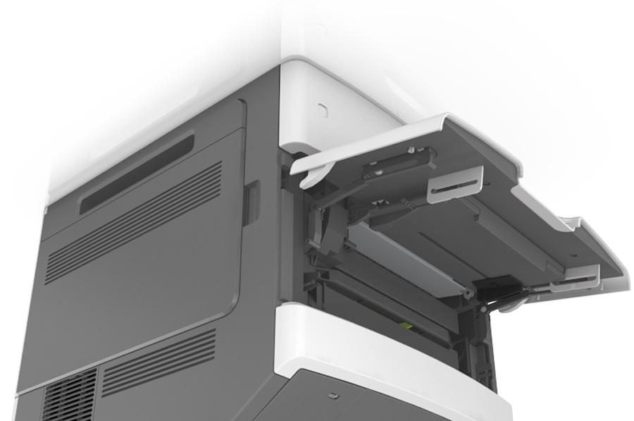 B5 EXEC LTR A4 A5 Tulostinmallien MS810n, MS810dn, MS811n, MS811dn ja MS812dn käyttäminen 58 6 Valitse tulostimen ohjauspaneelin Paperi-valikosta paperilaji- ja paperikokoasetukset, jotka vastaavat