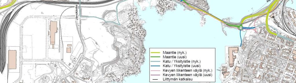 Hirssaarentien ja Rytäniementien liittymä muutetaan kiertoliittymäksi.