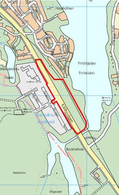 Pedersvägen och Omfartsvägen. 2.2 Detaljplan för stadsdel 36 GRANHOLMEN, korsningsområde mellan Kållbyvägen och Kottvägen.