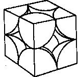 Pakkaustiheys yksinkertaiselle kuutiolliselle = 0.52 a Fig. 3.23, Callister 7e.