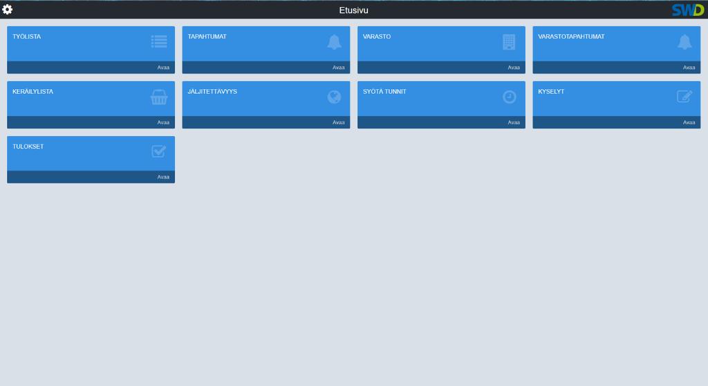 19 yrityksen omaa JavaScript-kirjastoa. Lisäksi käyttöliittymässä käytetään jquery ja Bootstrap-kirjastoja.