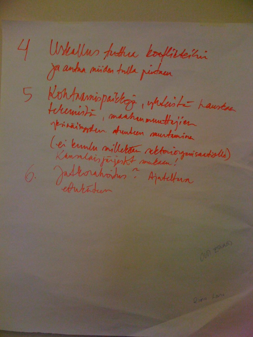 tunnistaminen ja kanavointi yhteiskuntaan C) läpinäkyvyyden ja "openness" -ideologian vienti käytäntöihin, "less talk, more action"